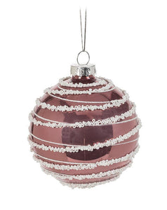 Abbott | Glitter Spiral Ball Ornament